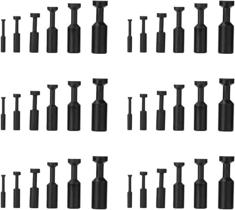 ROZESAZZ zjxed 36 Pcs Push-to-Connect Fittings, Cap Style Pneumatic Blanking Plugs, Fittings for 1/8 5/32 1/4 5/16 3/8 1/2 Inner Dia Tube - Image 1